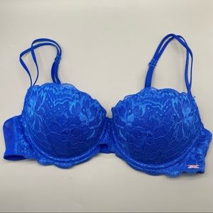 PINK Victoria’s Secret Blue Lace Bra 8291